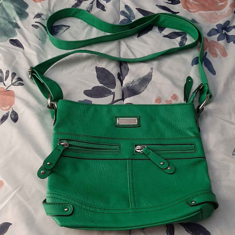 Kelly green crossbody purse